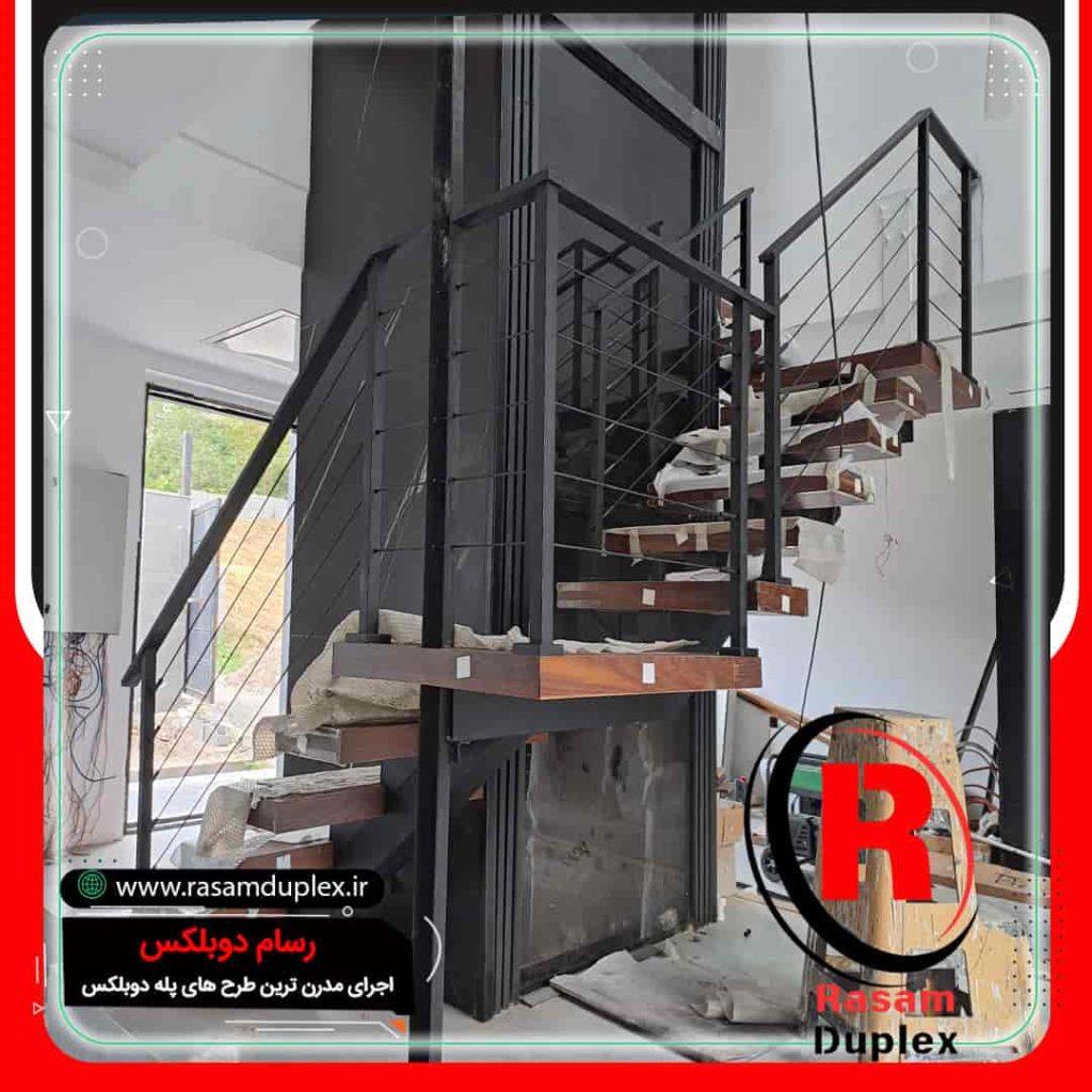 10- پروژه ساخت راه پله اکسپوز – نرده کابلی راه پله اکسپوز