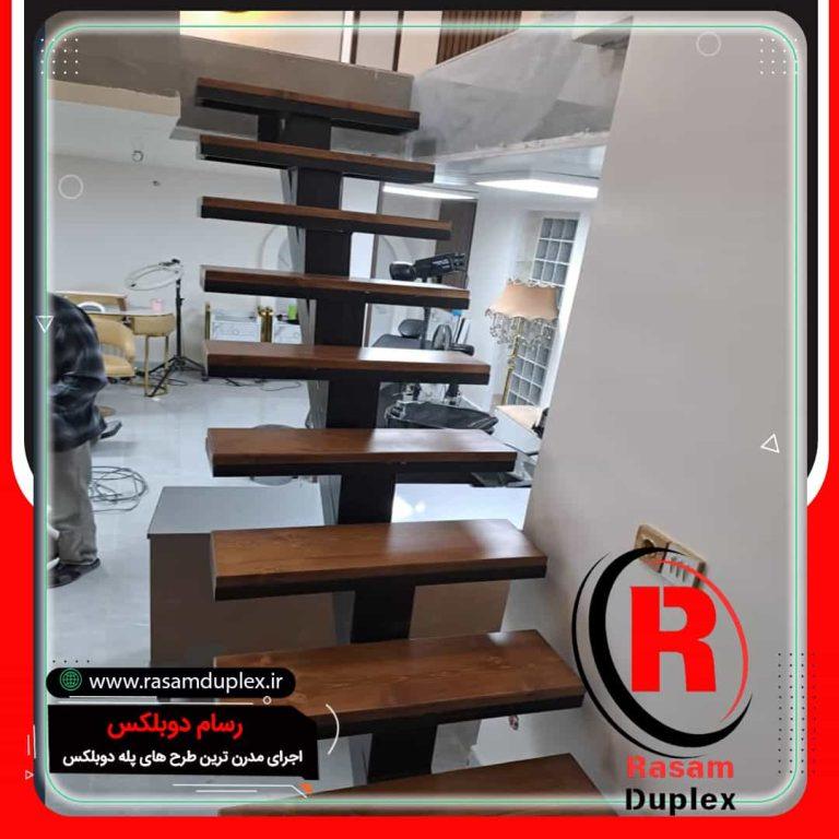 ساخت راه پله تک محور وسط فلزی